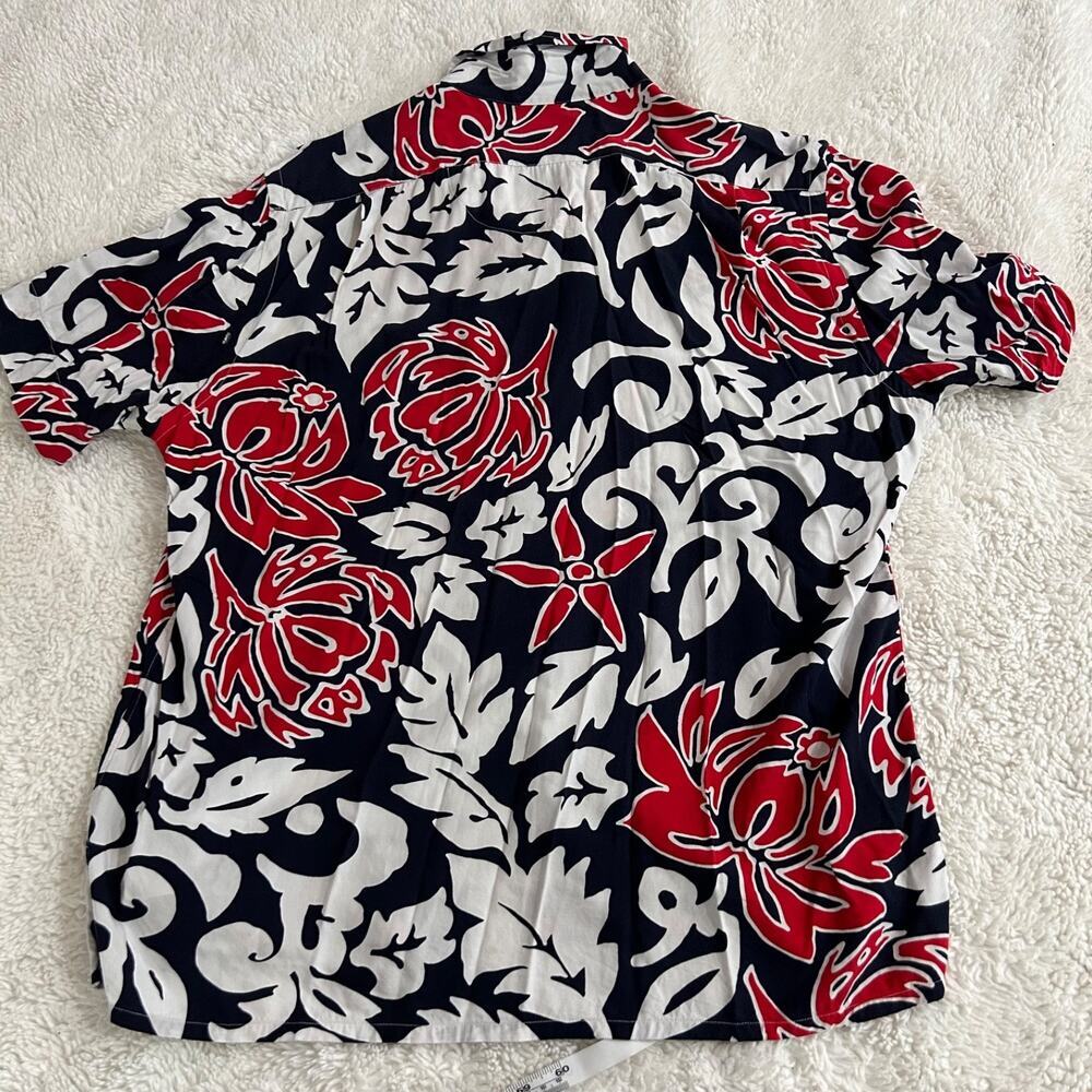 Polo Ralph Lauren Mens Hawaiian Shirt Sz L Navy Red Preppy Summer Country Club - Picture 3 of 7